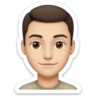 Smirking one eyebrow raised sticker