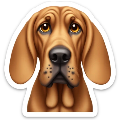 Fat bloodhound sticker