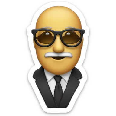 Tête avec des lunettes écoutant de la musique sticker