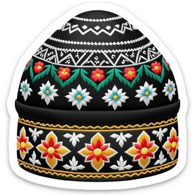 Uzbek traditional doppa hat sticker