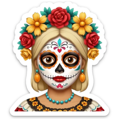 me gusta de día de muertos sticker