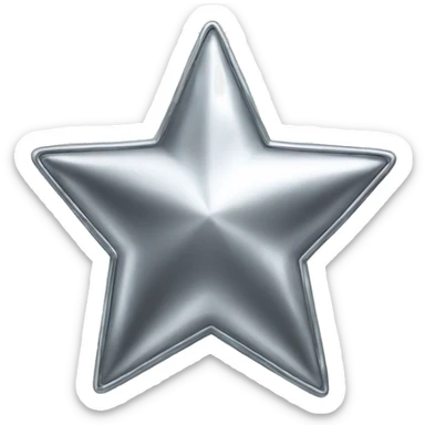 chrome star sticker