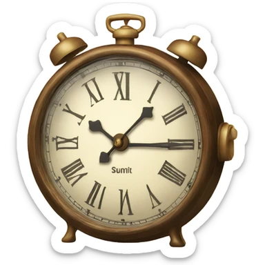 vintage clock pointing at 11:52  sticker