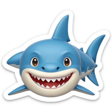 shark with star eyes ios memoji sticker
