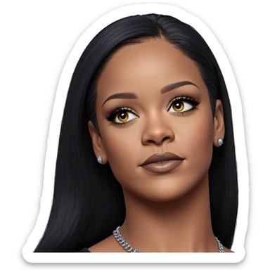 realistic portrait of dark beauty sticker