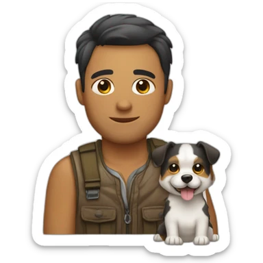 Cabira con perro sticker