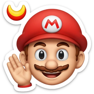 mario mooning sticker