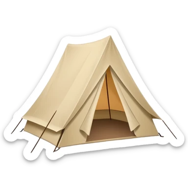 unfolded tent sticker