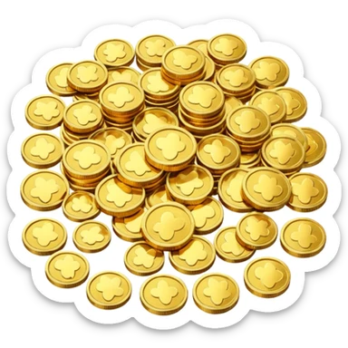 coins gold sticker