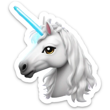 Unicorn with laser guns sticker