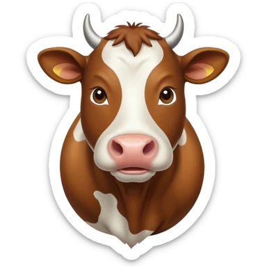 High resolution of A cow sticker