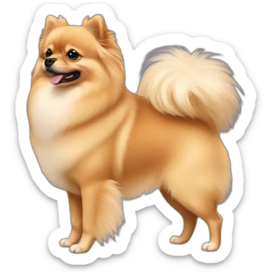 pomeranian with x-alopecia full-height sticker