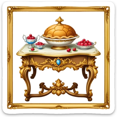 Rococo food table sticker