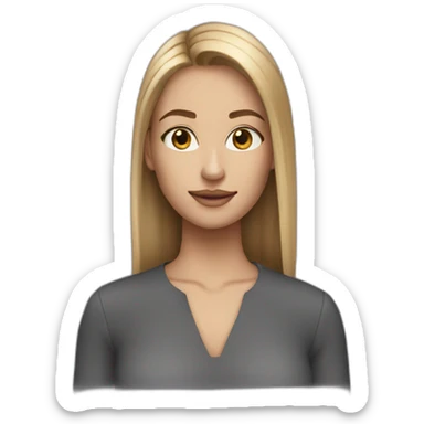 diana dark blonde straight hair sticker