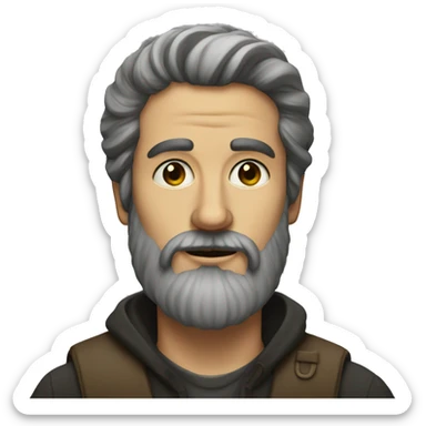 portrait of a bearded man sticker