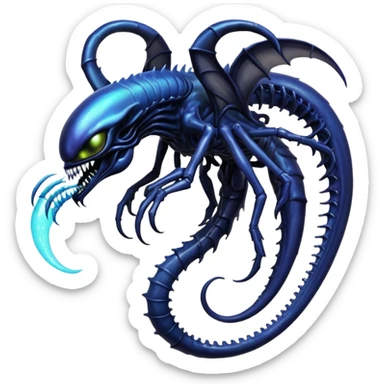 Abstract Venom-Xenomorph-Lunala-ET-hybrid-fantasy-creature sticker
