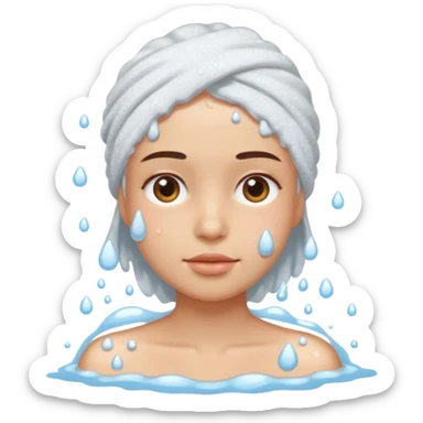 washing face sticker