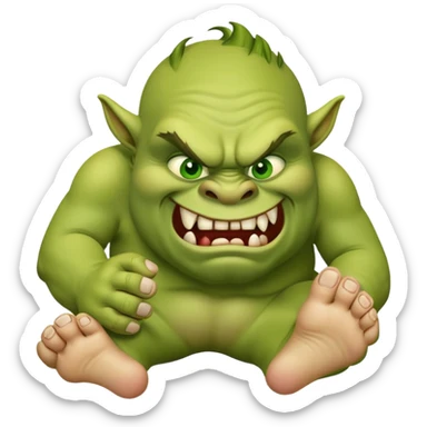 Ogre stubbing his toe sticker