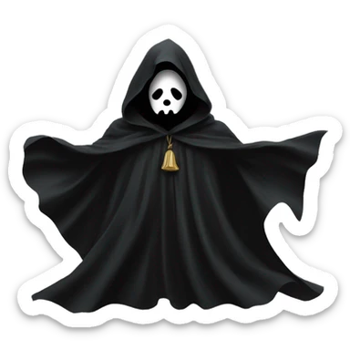 Ghostface in black cloak sticker