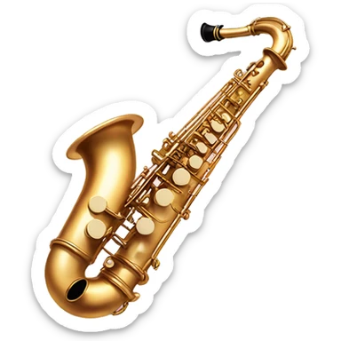 realistic pink altosaxophone sticker