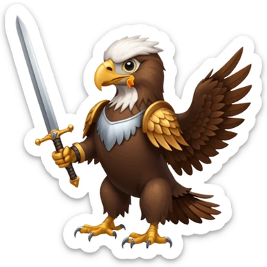 eagle with sword sticker