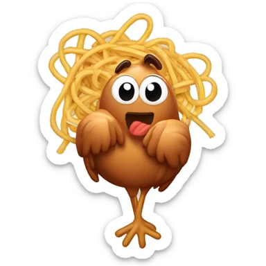 barbecue chicken with spaghetti  sticker