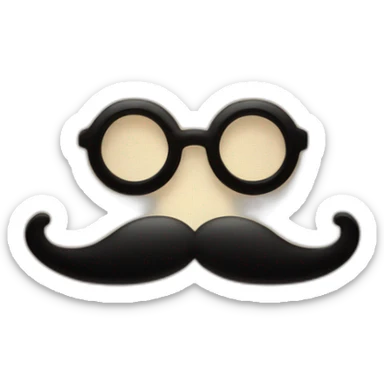 personne avec une moustache carré et une mèche qui vas vars la droite sticker