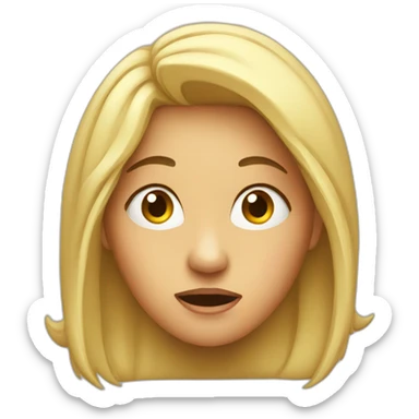 surprised woman  sticker