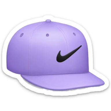 Light purple hat with Nike logo on the front  sticker