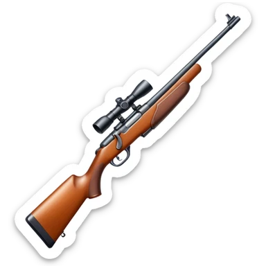 Hunting rifle sticker
