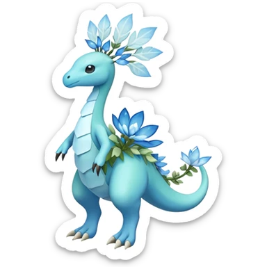 Meganium-Amaura-fakemon (full body) sticker