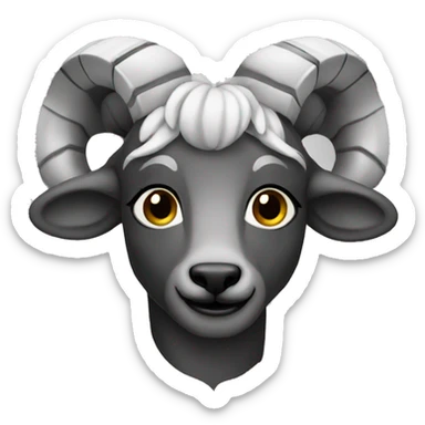 aries black sticker