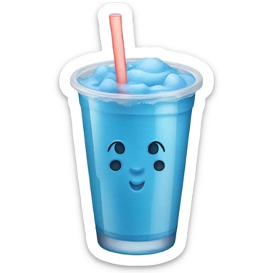 Blue slushie sticker