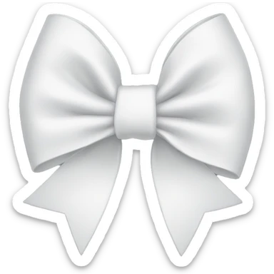 white bow sticker