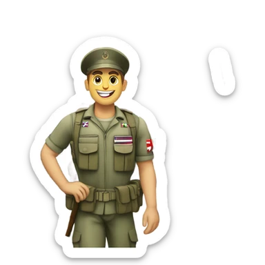 Greek military with Greek flag Thessaloniki more people in city sticker