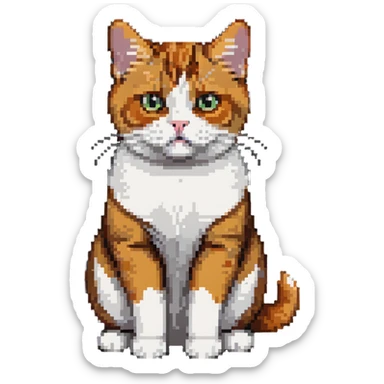 Ginger cat, black and white cat, calico cat, British shorthair cat sticker