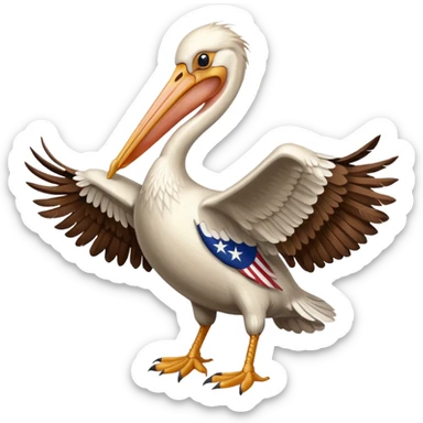 Make a pelican like the one on the Louisiana flag sticker