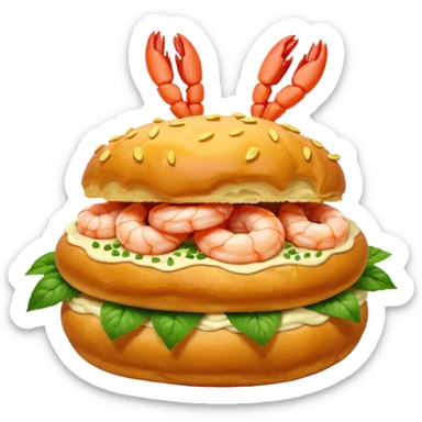 Un choux à la crevette (au lieu d’un choux à la crème) sticker