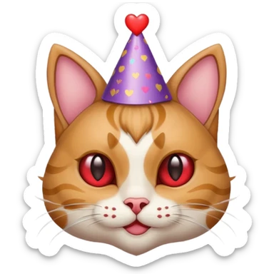 Give me a random emoji  to make the popular emoji cats   it has to have horns like the hearts have to be the ears, but give me a accessory ideas, give me some emoji accessory I dirt that could help sticker