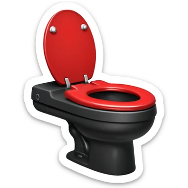 evil red toilet sticker