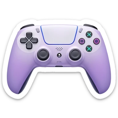 Ps5 pastel purple and white gradients controller  sticker