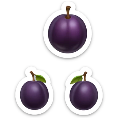 plum without face sticker