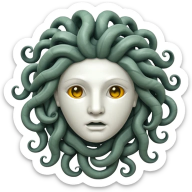 marble medusa head sticker