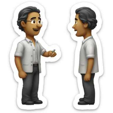 gostaria de uma pessoa com estabilizador na mão trabalhando sticker