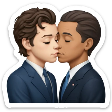 Harry styles and Obama kissing sticker