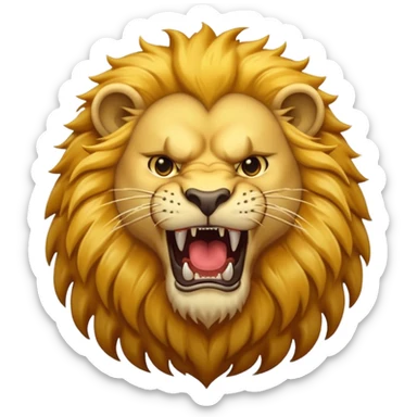 exceeding and roaring lion sticker