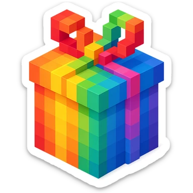 Rainbow gift sticker