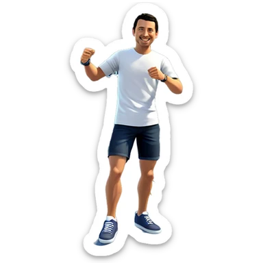 smiling boy in casual outfit sticker