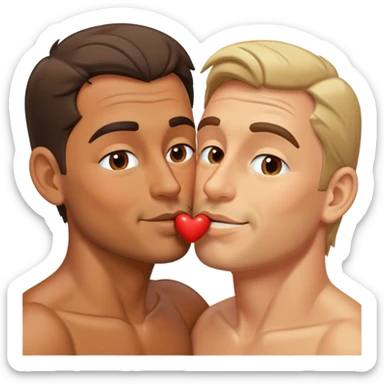 gay guys kissing sticker