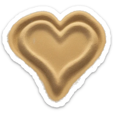 heart on sand  sticker